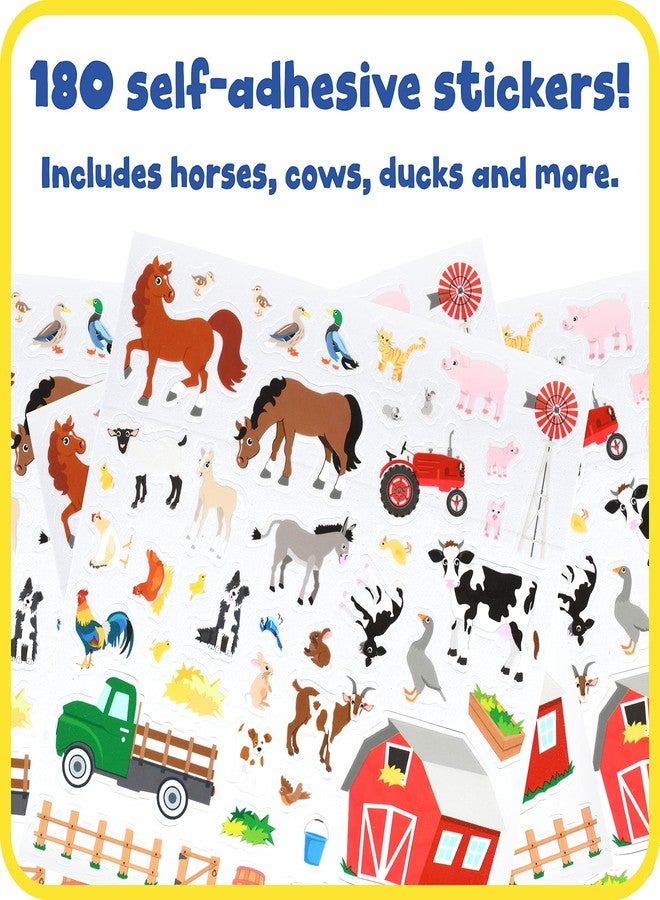 Ready 2 Learn Foam Stickers | Farm | Pack of 180 | Self-Adhesive Animal Stickers for Kids | Perfect for Crafts and Party Favors - Image 2